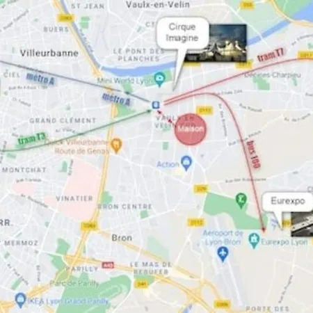 Chambres privées dans maison avec jardin-Proche LDLC-Groupama Stadium-Eurexpo Appartement *